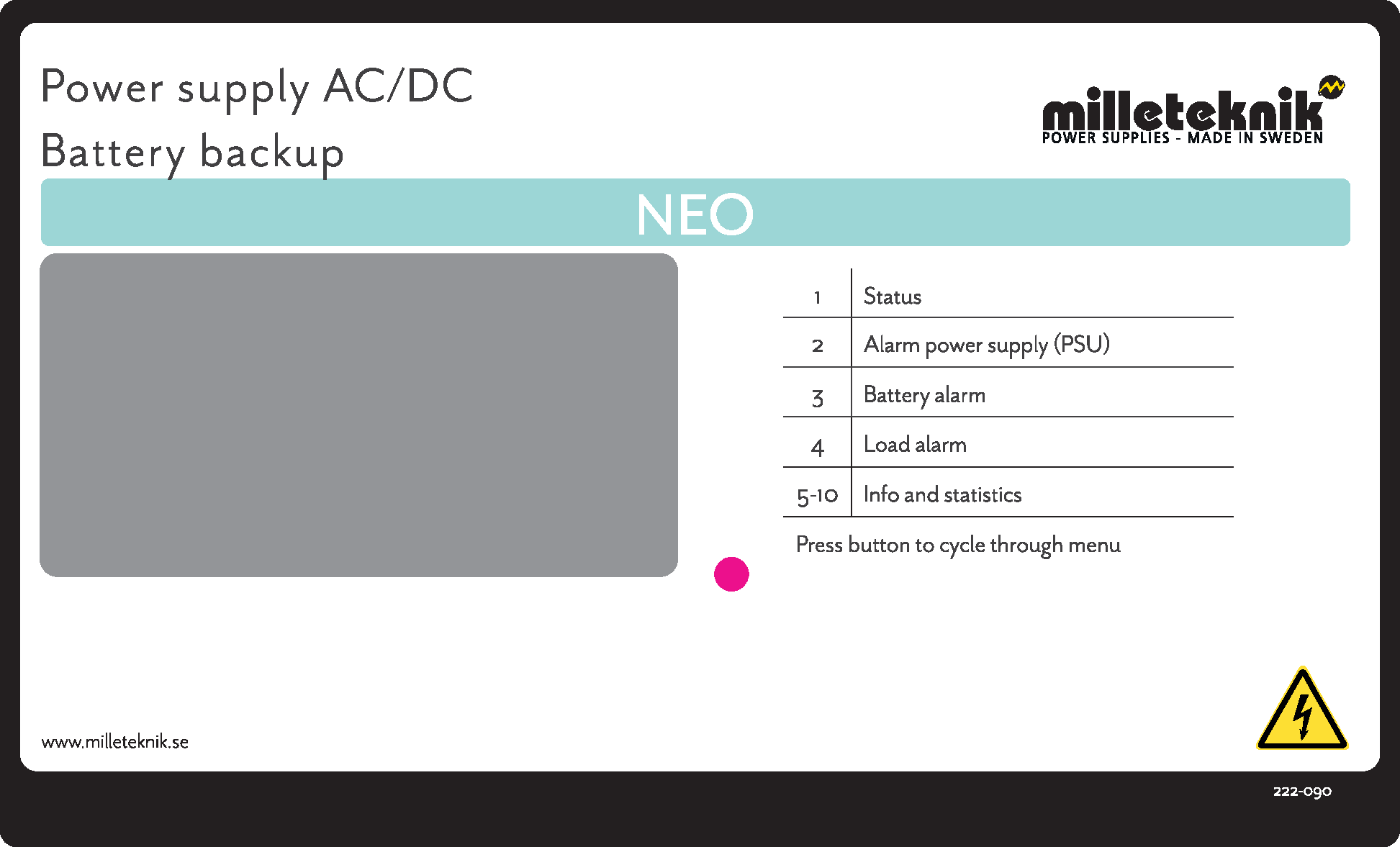 Panelet til NEO med display