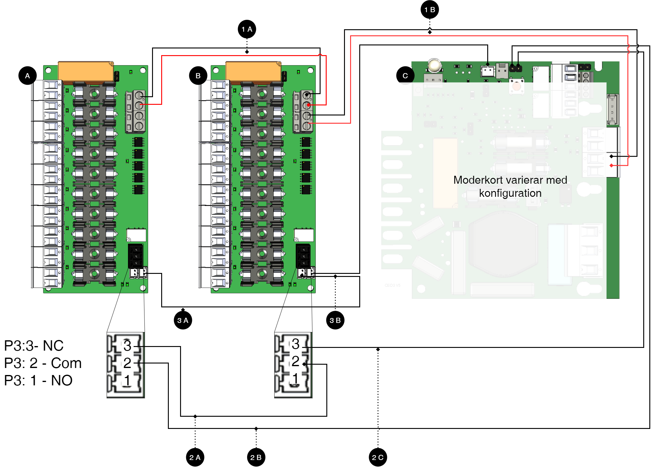 Connecting additional option cards to the motherboard
