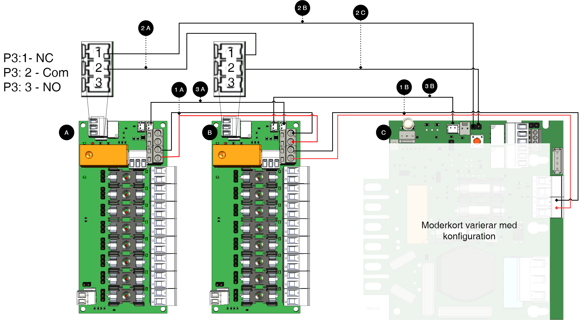 Connecting additional option cards to the motherboard